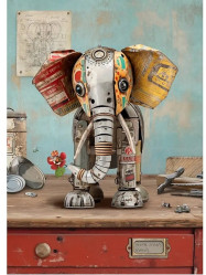 Luxusní přání S008 BUG ART - SCRAP ELEPHANT