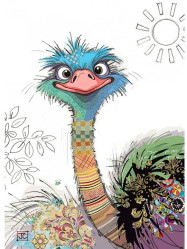 Luxusní přání BUG ART G054 - OSCAR OSTRICH