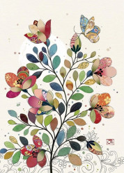 Luxusní přání B062 BUG ART - EXOTIC BUSH