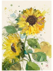 Luxusní přání B038 BUG ART - SUNFLOWERS