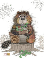 Luxusní přání G059 BUG ART - BARRY BEAVER Bobr