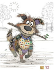 Luxusní přání G062 BUG ART - DOUGIE DOG