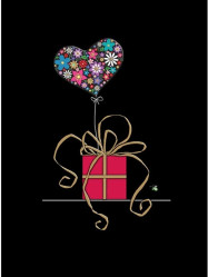 Luxusní přání M175 BUG ART - HEART BALLOON