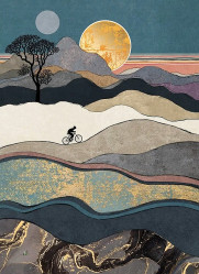 Luxusní přání K011 BUG ART - HILL CYCLIST