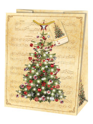 Alvarak Dárková taška TL - VÁNOČNÍ STROMEČEK zlatý - 33x26,7x13,7cm