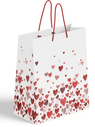 Emocio Dárková taška velikost L- SRDCE, 26x12x32cm