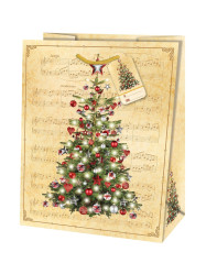 Alvarak Dárková taška TM - VÁNOČNÍ STROMEČEK zlatý - 23x19x10,2cm