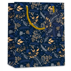 Alvarak Dárková taška TM - MODRÁ S LISTY