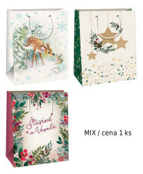Ditipo Dárková taška Kraft 50 - Vánoční mix / 1ks