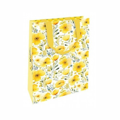 Nekupto Dárková taška LFS 2554 Žluté květy
