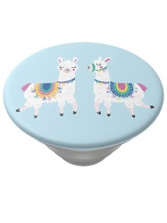 PopSockets PopTop Gen.2, Llamalliance, dvě lamy na modrém pozadí, výměnný vršek
