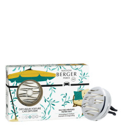 Maison Berger CAR WATER MINT, vůně a clip do auta