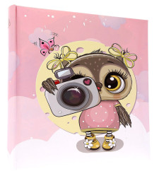 Fotoalbum 10x15/500 5-up Gedeon CAMERA OWL pink