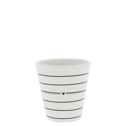 Bastion Collections Kelímek ESPRESSO stripes in black, 50ml