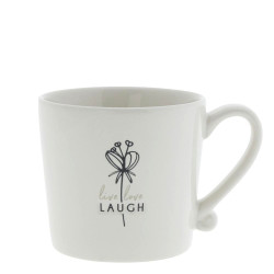 Bastion Collections Hrneček LIVE LOVE LAUGH in black, 200ml