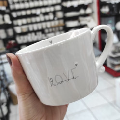 Bastion Collections Hrnek DOUBLE LOVE in grey, 300ml