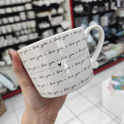 Bastion Collections Hrnek I LOVE YOU in black, 300ml