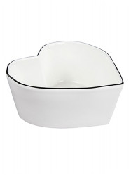 Bastion Collections Miska SRDCE in black 16x16x7cm (LI/BOWL HE 002 BL)