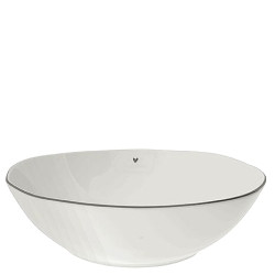 Bastion Collections Velká salátová mísa HEART in grey, 27x8cm