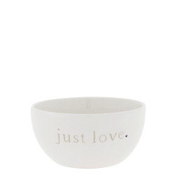 Bastion Collections Miska Bowl JUST LOVE in BT, 14,5x7cm
