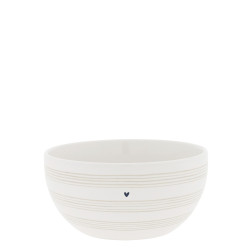 Bastion Collections Miska Bowl Small Stripes Natural in BT, 14,5x7cm