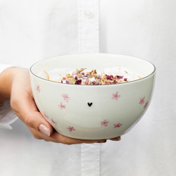 Bastion Collections Miska Bowl Watercolour Rose Little Flowers, 14,5x7cm