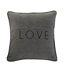 Bastion Collections Polštář 50x50cm - LOVE, natural / black