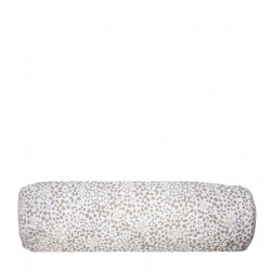 Bastion Collections Polštář válec WILD FLOWERS, 50x15cm black/white chambray