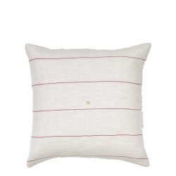 Bastion Collections Polštář 50x50cm NATUREL Stripe Rose 100% Linen