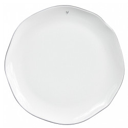 Bastion Collections Talíř velký DINNER heart in grey, 27 cm