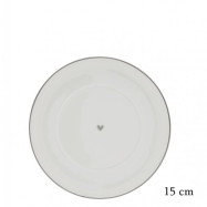 Bastion Collections Podšálek HEART/EDGE in grey, 15 cm