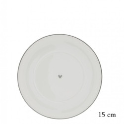 Bastion Collections Podšálek HEART/EDGE in grey, 15 cm