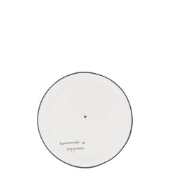 Bastion Collections Talířek CAKE Homemade Happine, 16cm in black