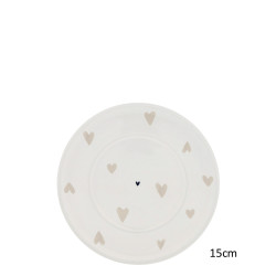 Bastion Collections Podšálek HEARTS natural in BT, 15cm