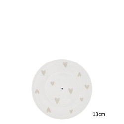 Bastion Collections Podšálek HEARTS natural in BT, 13cm