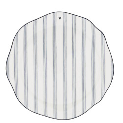 Bastion Collections Talířek BREAKFAST White/Blue Small Stripes, 23cm