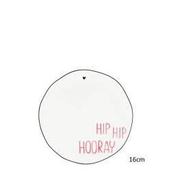 Bastion Collections Talířek CAKE White/Rose Hip Hip Hooray, 16cm