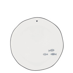 Bastion Collections Talířek DESSERT Iris Blue Fishes in IB, 19cm