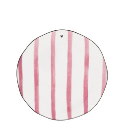 Bastion Collections Talířek DESSERT Rose Big Stripe, 19cm