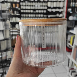 Bastion Collections Skleněná dóza STORAGE SM 031 natural, 12,8x11cm