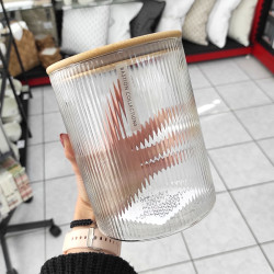 Bastion Collections Skleněná dóza STORAGE LRG 031, natural