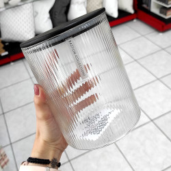 Bastion Collections Skleněná dóza STORAGE LRG 030, in black