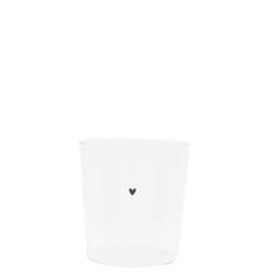 Bastion Collections Sklenka Tumbl M - Heart in black, 300 ml