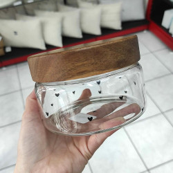 Bastion Collections Skleněná dóza XS 004 hears all, 12x9cm