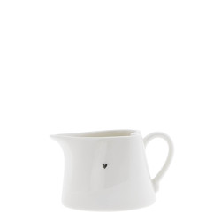 Bastion Collections JUG Omáčník heart in black, 15x7cm