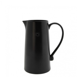 Bastion Collections JUG Džbán černý HEART in black matt, 12x11x22cm