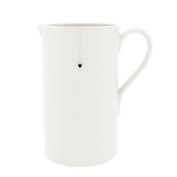 Bastion Collections Džbán Jug Large White in black, 20cm