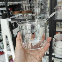 Bastion Collections Skleněná cukřenka, Sugar glass, black heart