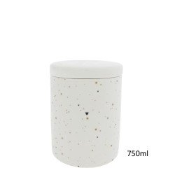 Bastion Collections Dóza na potraviny DOTS in black/caramel, 750ml