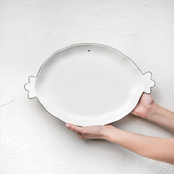 Bastion Collections Servírovací talíř, Serving oval plate, 37cm